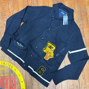 Ralph Lauren Dark Blue Jacket with Yellow and White Details